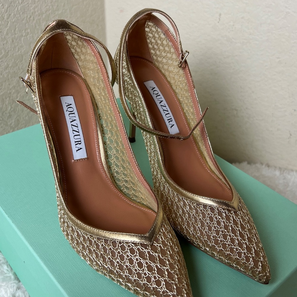 Aquazzura Asha Mesh Pump 85 Women's Size: 6.5 | IT 36.5 - Picture 2 of 8